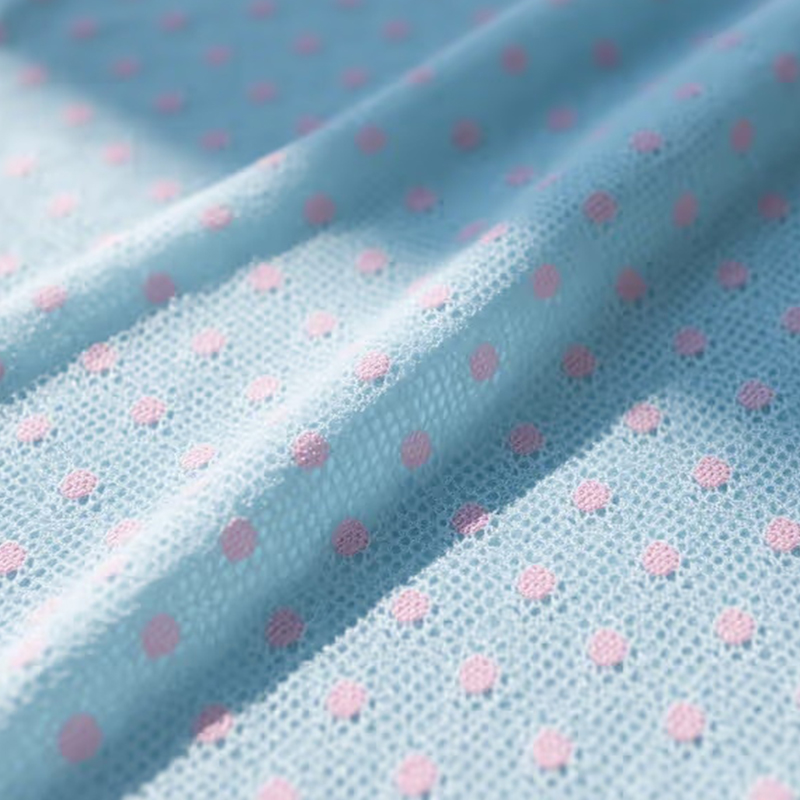 Vải lưới chấm bi Birdseye